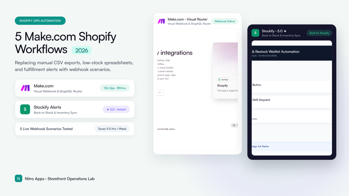 5 Make.com Automations That Replace Manual Spreadsheet Work on Shopify