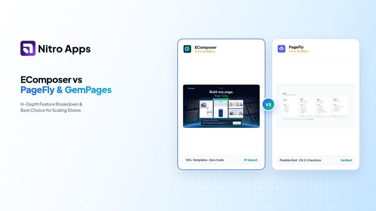Custom Landing Pages vs Native Theme Sections: Comparing EComposer, PageFly & GemPages