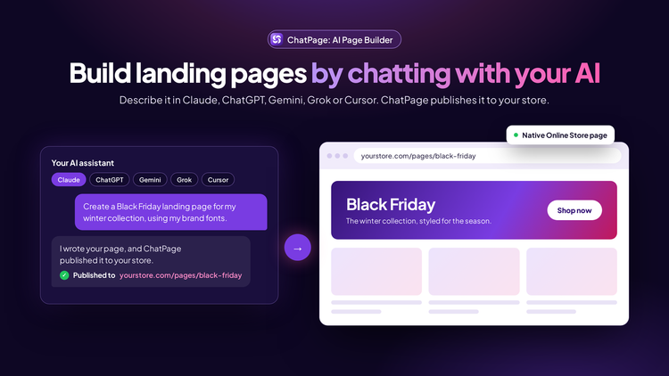 ChatPage: AI Page Builder Shopify app screenshot 1