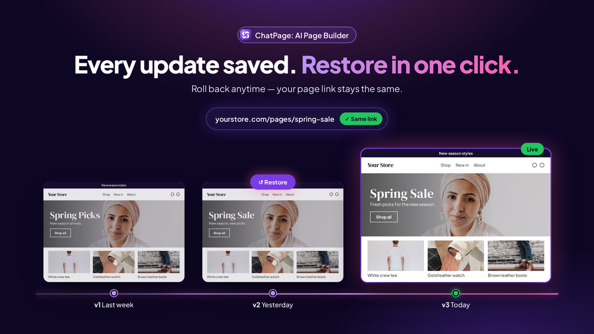 ChatPage: AI Page Builder Shopify app screenshot 3