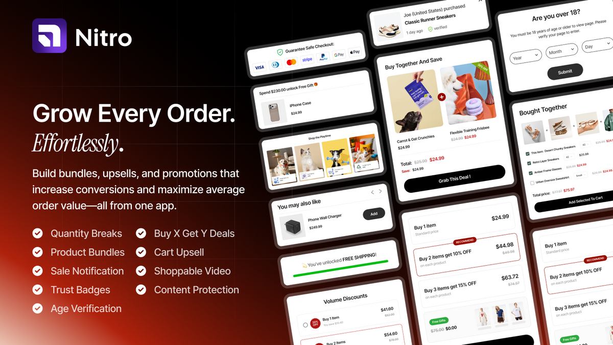 Nitro: Upsell & Cross-Sell