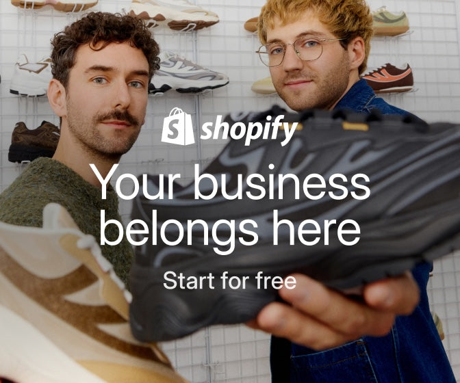 Shopify: your business belongs here. Start for free.